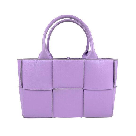 Bottega Veneta Handbags - Auth BOTTEGAVENETA Mini Arco Handbag Shoulder Bag Purple Leather - z3821